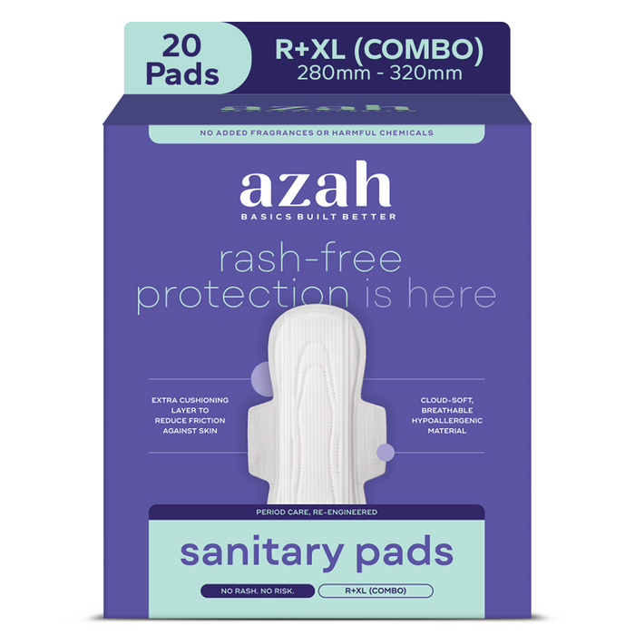 Rash-Free Sanitary Pads | Box of 20 | Super Absorbent and Cottony Soft | Regular to Heavy Flow