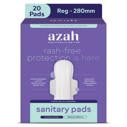 Rash-Free Sanitary Pads | Box of 20 | Super Absorbent and Cottony Soft | Regular to Heavy Flow
