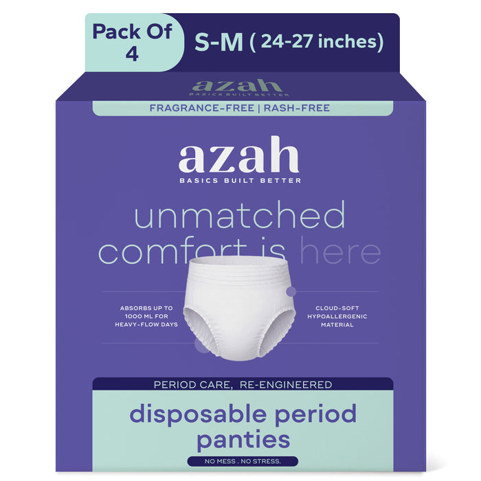 Disposable Period Panty for Women – Pack of 4 | 12 Hr Leak Protection | Heavy Flow Panties