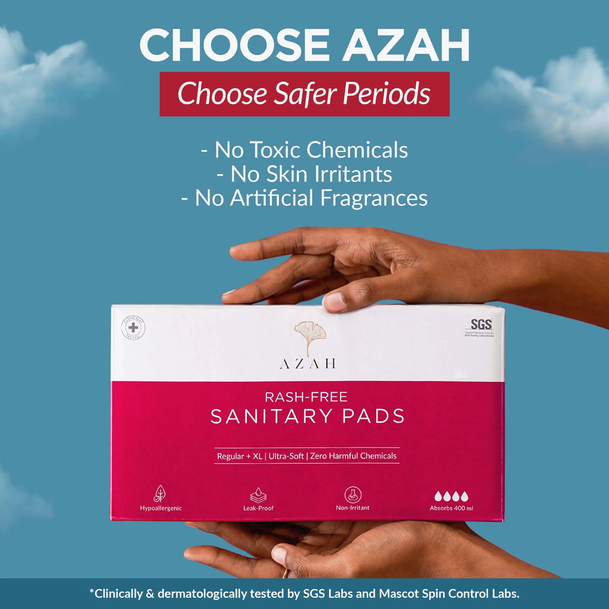 Rash-Free Sanitary Pads | Box of 30 | Regular to Heavy Flow — Azah
