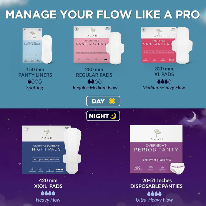 Light Flow Sanitary Pads | 100% Rash-Free