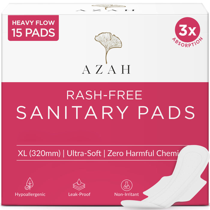 Rash-Free Sanitary Pads | Super Absorbent and Cottony Soft | Regular to Heavy Flow | All Size and Packs AZAH