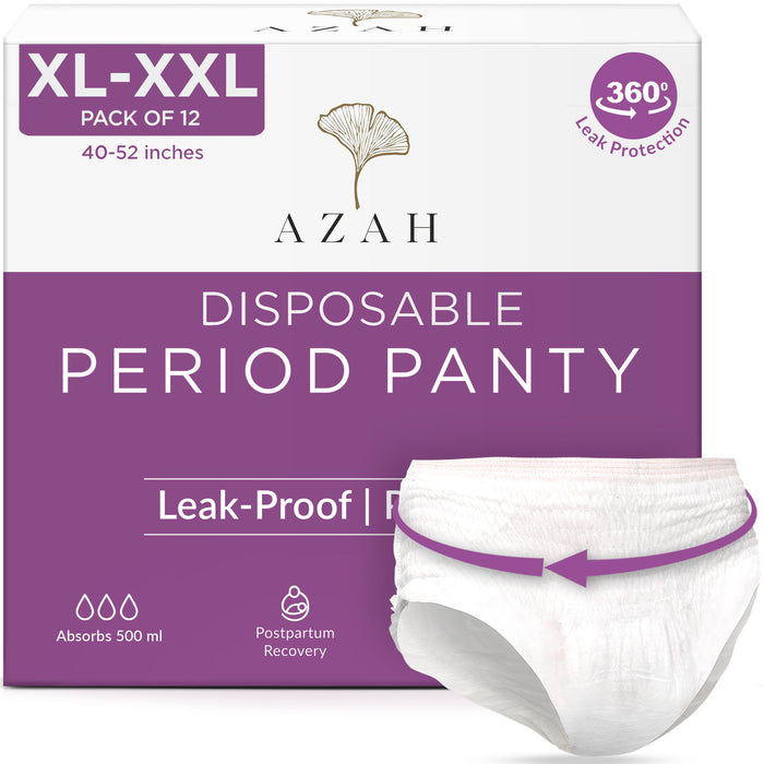 Disposable Period Panties | Box of 12 | Ultra Heavy Flow AZAH