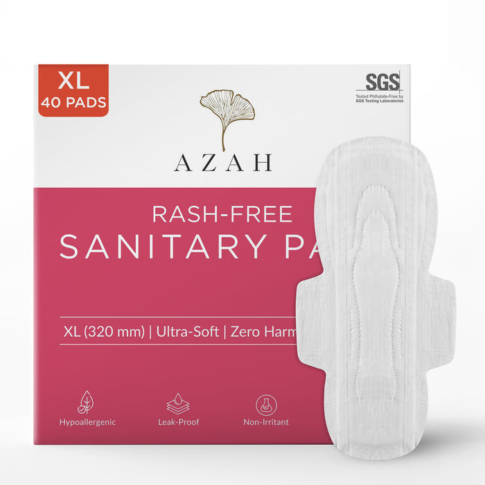 Sanitary Pads for Women (Box of 40) Ultra Thin, 100% Rash-Free, & 5x Absorption (Without Disposable Bag)