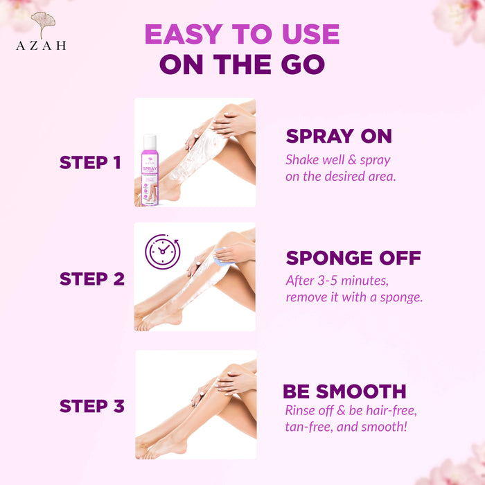 Body Hair Removal Spray For Women | Instant & Painless Azah