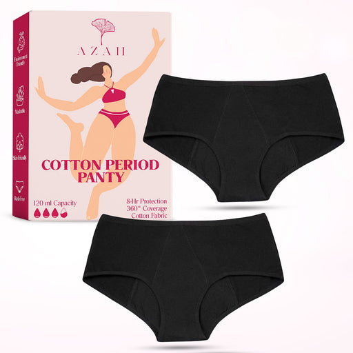 AZAH Period Panties for Women Leak Proof (Pack of 6) 500ml Absorbent Disposable  Panties After Delivery and Night Period Panties with 360 Leak-Proof  Technology