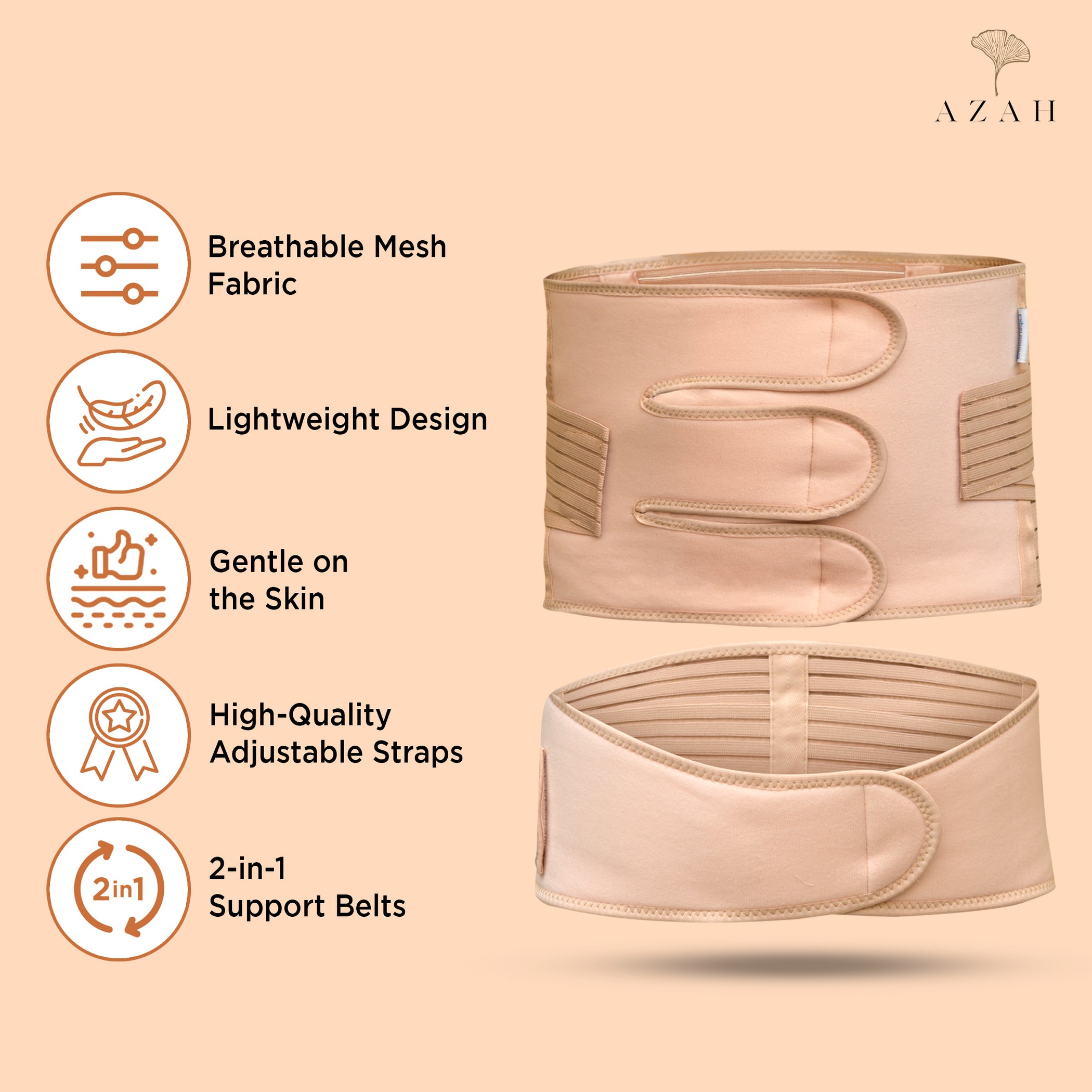 Azah Postpartum Belt 2in1 Shaping & Support Pregnancy Belts