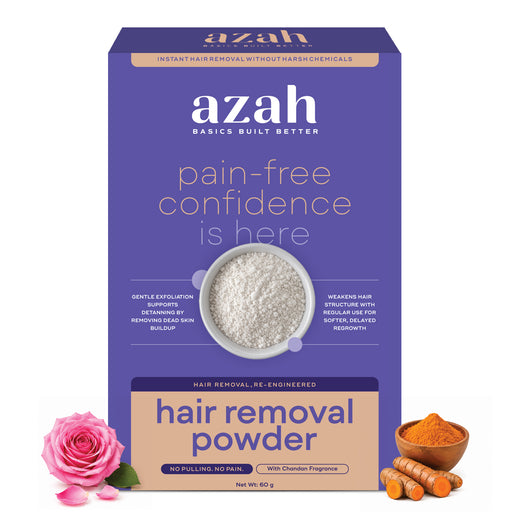 Wax Powder for Women 60g | Natural Hair Removal Powder | Turmeric, Rose & Papaya | Chandan