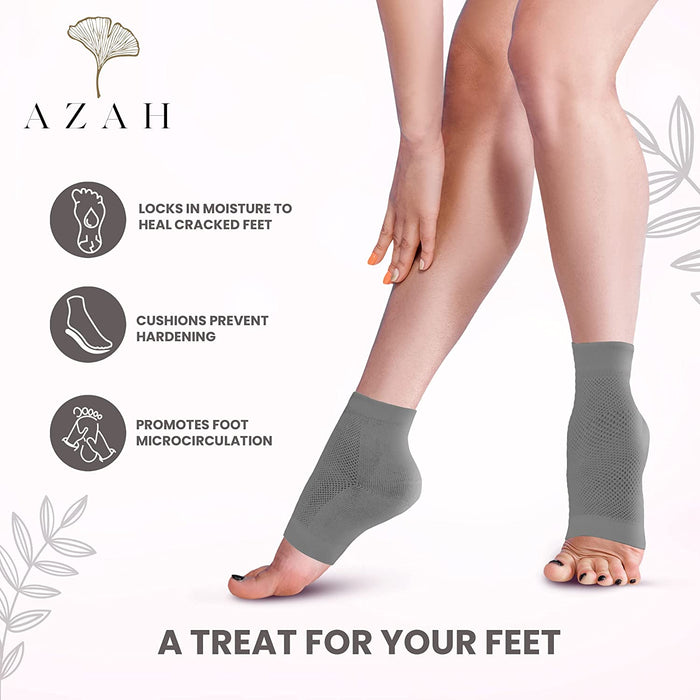 Dry Cracked Heel Gel Socks Cushion Support Foot Healing Spa Moisturising  Feet | eBay