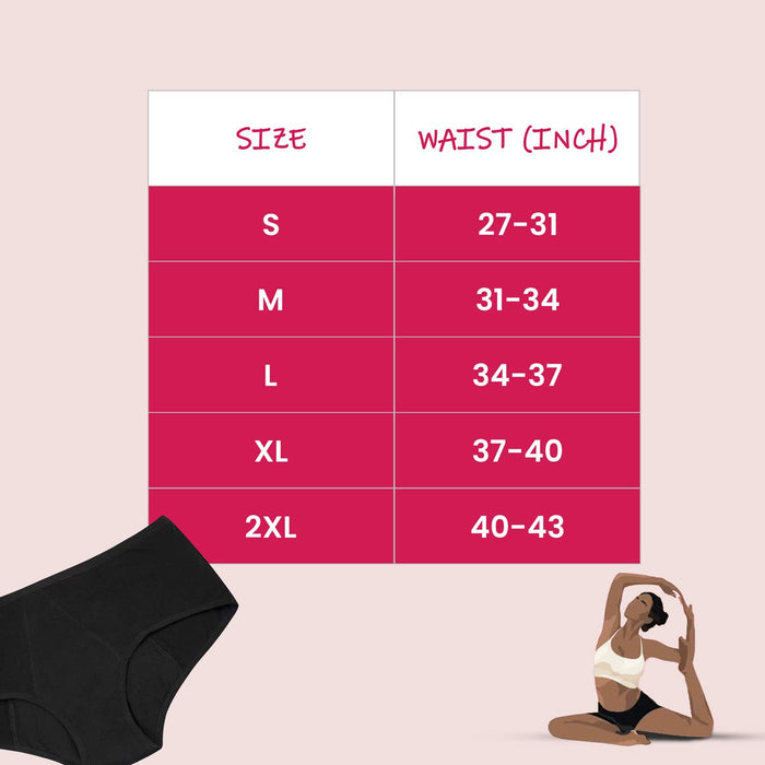 Buy AZAH Reusable Period Panty for Women (Pack of 2), Breathable Period  Panties, Leak-Proof Heavy Flow Period Underwear, Period Panty for Girls, Reusable & Washable Period Panties